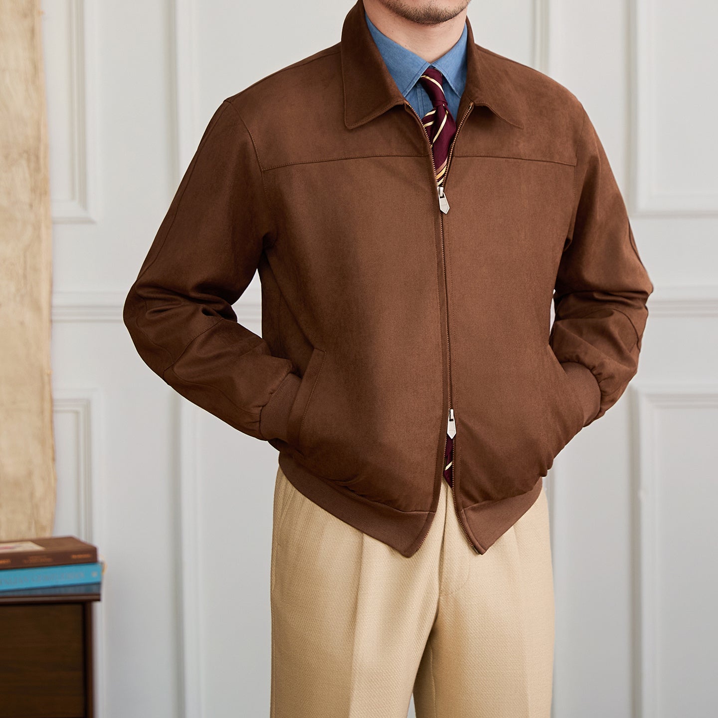 Faux Suede Soho Zipped Jacket