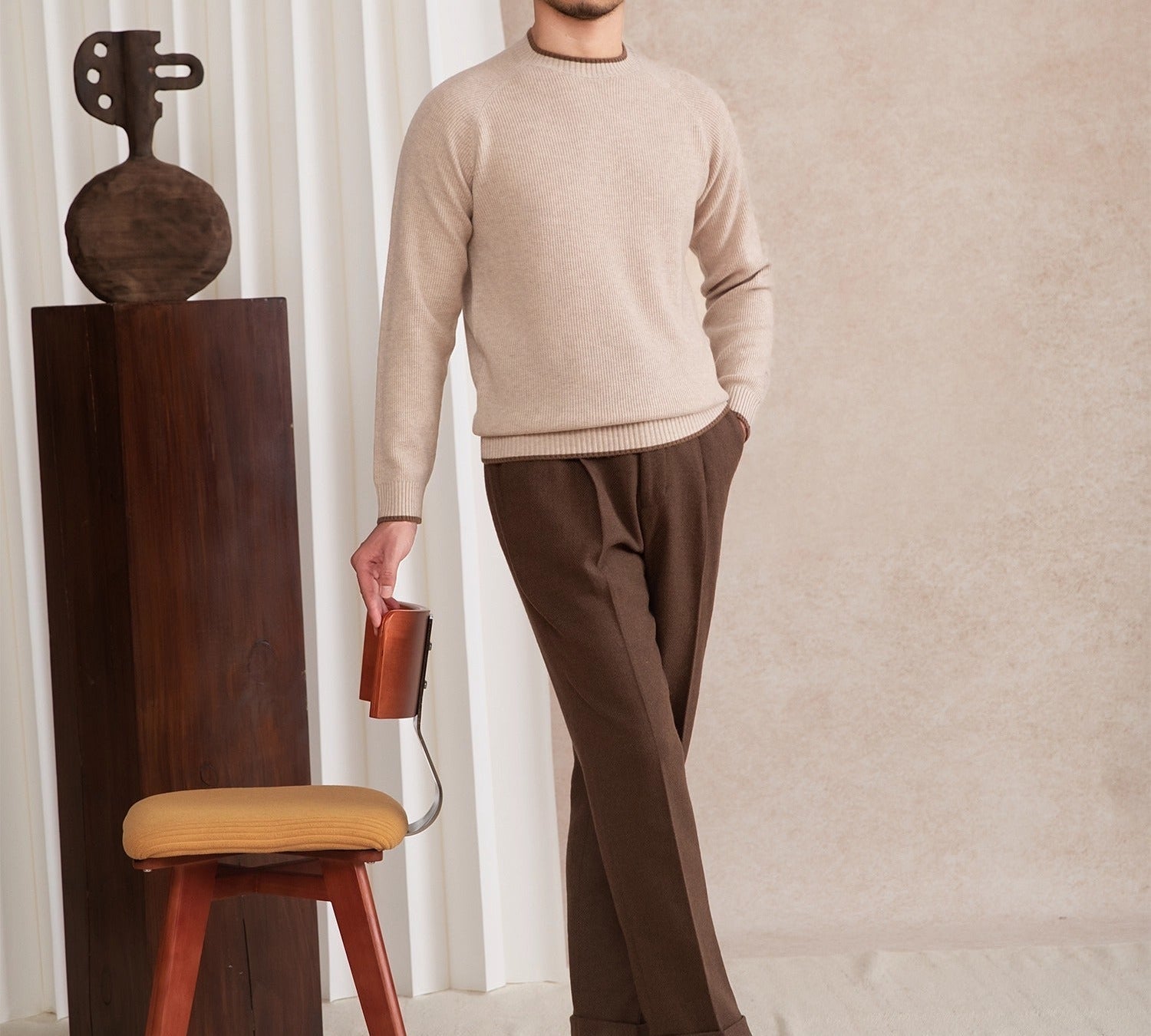 Firenze Kuvioitu Kontrastineule Villapaita