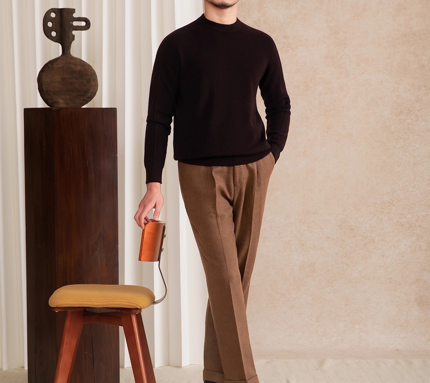 Alpina Villasekoitteinen Pitkähihainen Rypytetty Pusero