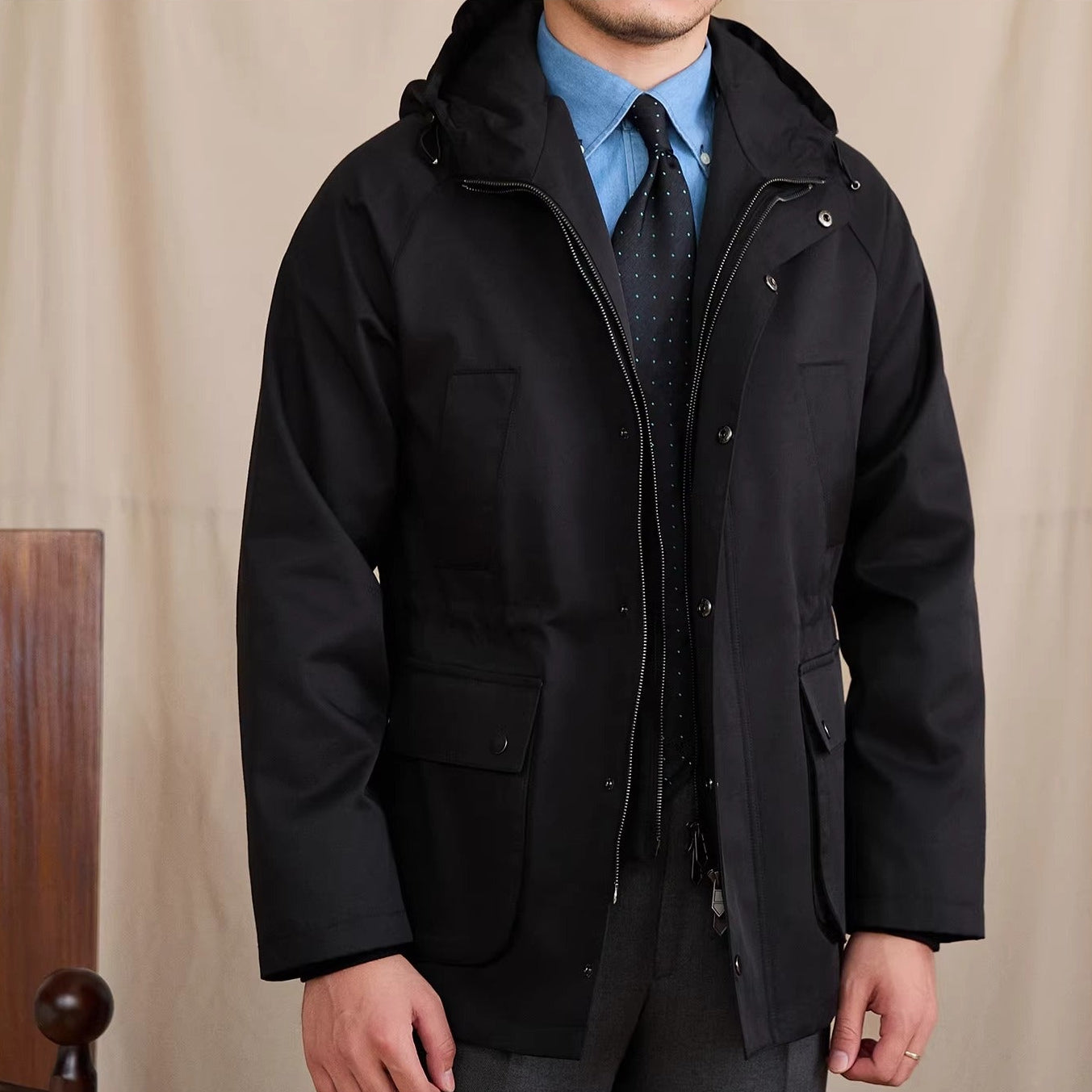 Fulham Puuvillasekoite Hupullinen Takki