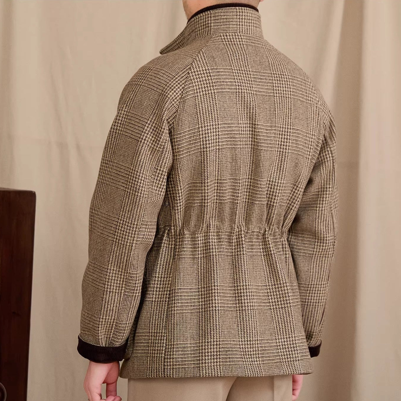 Enzo Ruhtinasasmainen Ruutullinen Villa-Sekoitetakki