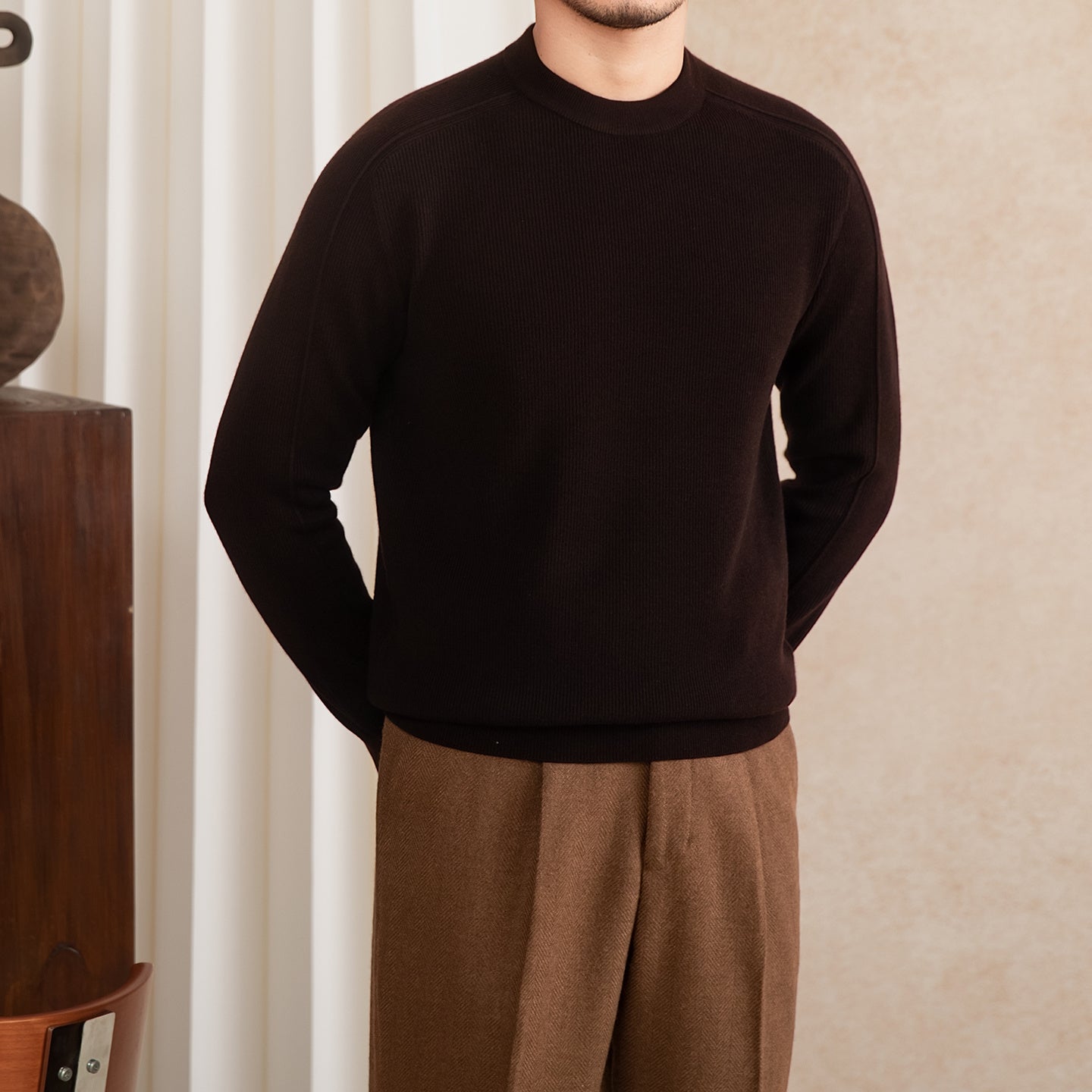 Alpina Villasekoitteinen Pitkähihainen Rypytetty Pusero