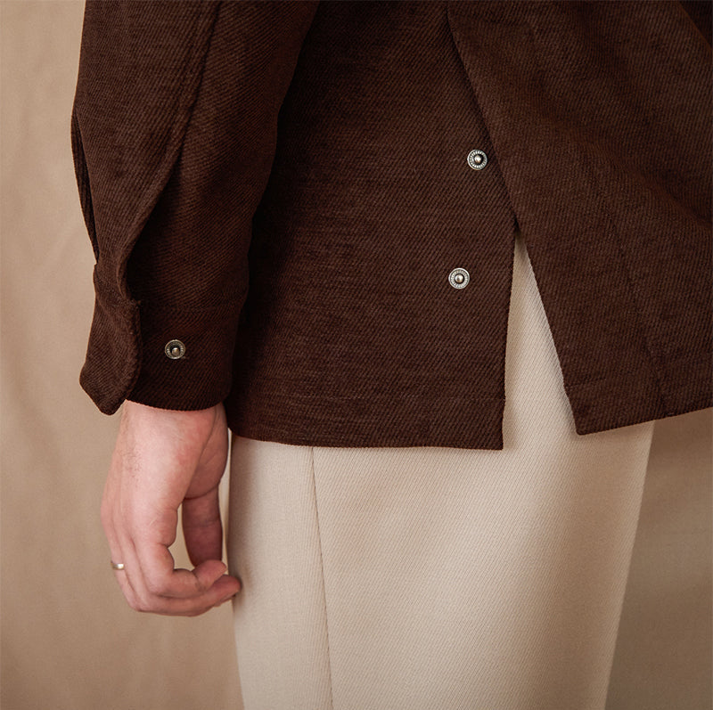 Lontoo Haringo Mokkanahkaverhoiltu Kenttatakki