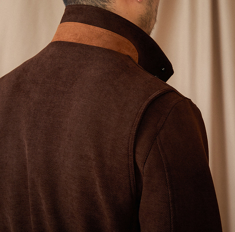 Lontoo Haringo Mokkanahkaverhoiltu Kenttatakki