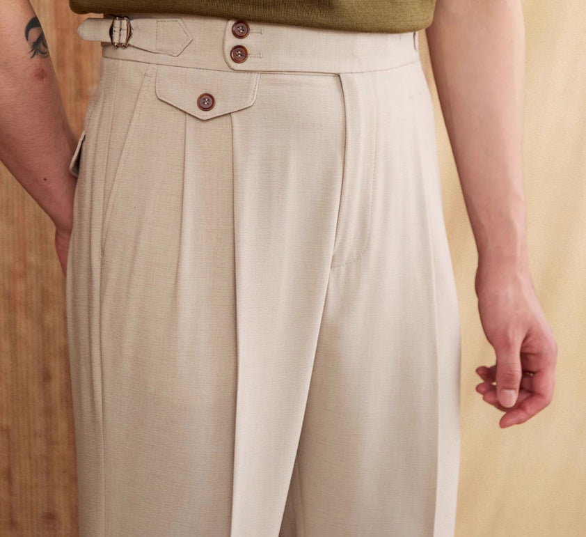 Catanzaro Korkeavyötäröiset Suorat Housut