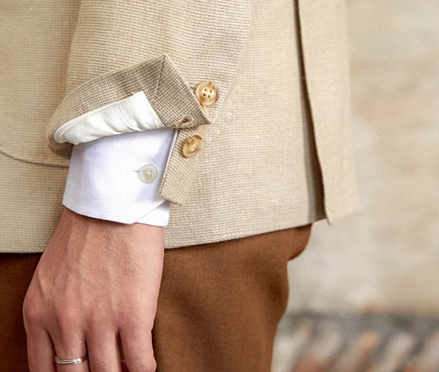 Ryder Puuvilla Pellava Seos Urheilu Bleiseri Takki