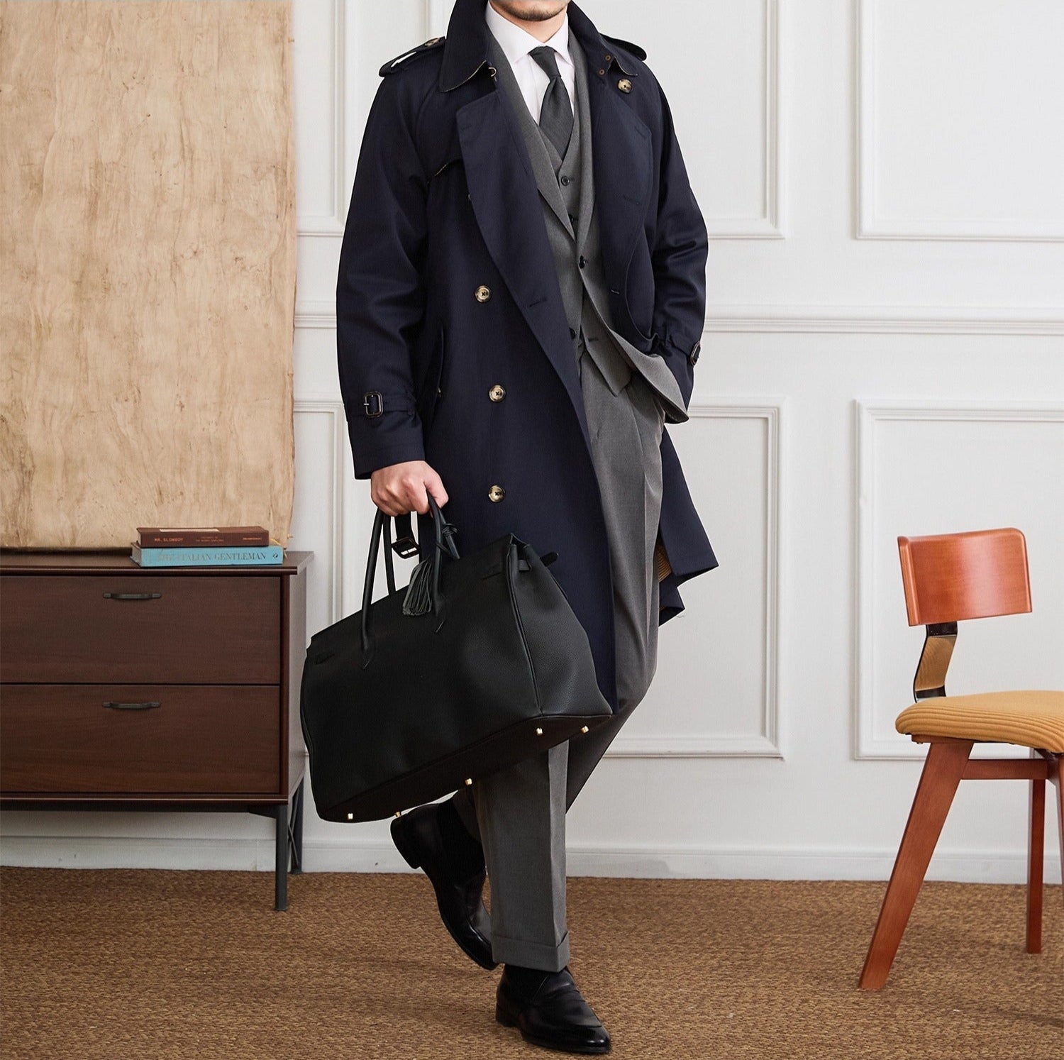 Regents Puuvillasekoite Tuplarintainen Trenssitakki